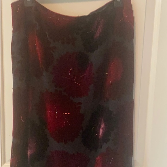 BNWT Vintage Lillie Rubin Velvet Burnout Beaded Silk Skirt - Picture 3 of 7